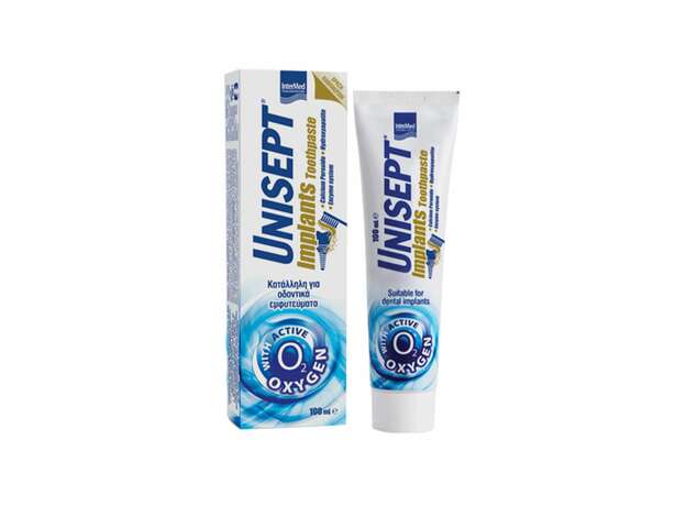 Intermed Unisept Implant Toothpaste Οδοντόπαστα Κατάλληλη για Οδοντικά Εμφυτεύματα, 100ml