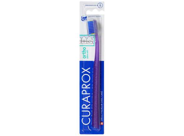 Curaprox Ortho CS 5460 Ultra Soft μωβ - μπλε Οδοντόβουρτσα για τα Σιδεράκια 1tem