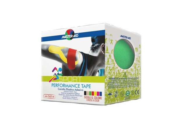 Master Aid Performance Tape 5x5cm Αυτοκόλλητο Ελαστικό Επίθεμα Πράσινο 1tem