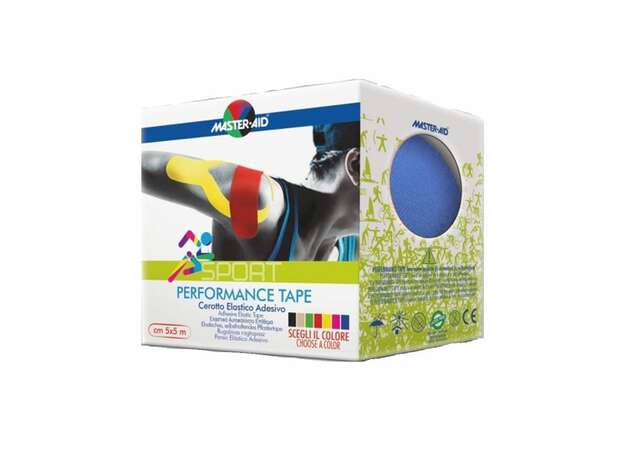 Master Aid Performance Tape 5x5cm Αυτοκόλλητο Ελαστικό Επίθεμα Μπλε 1tem