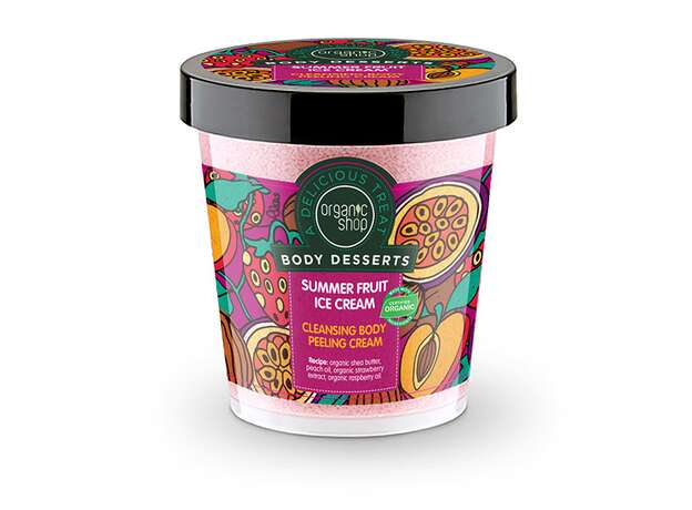 Organic Shop Body Desserts Summer Fruit Ice Cream Καθαριστικό Peeling Σώματος 450ml