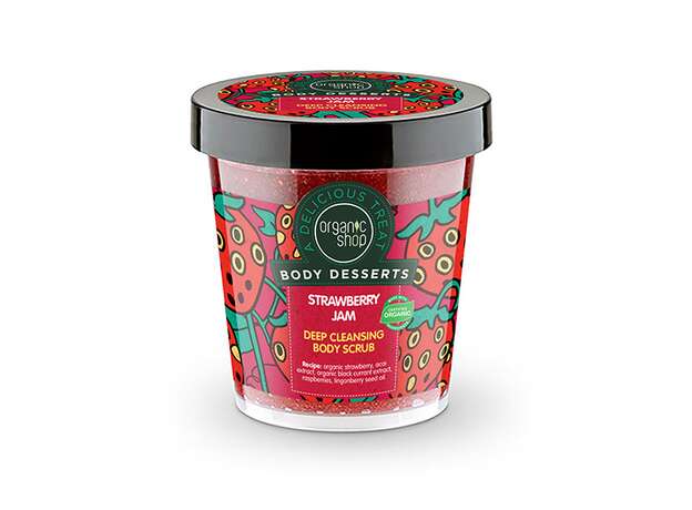 Organic Shop Body Desserts Strawberry Jam Απολεπιστικό Σώματος για Βαθύ Καθαρισμό 450ml