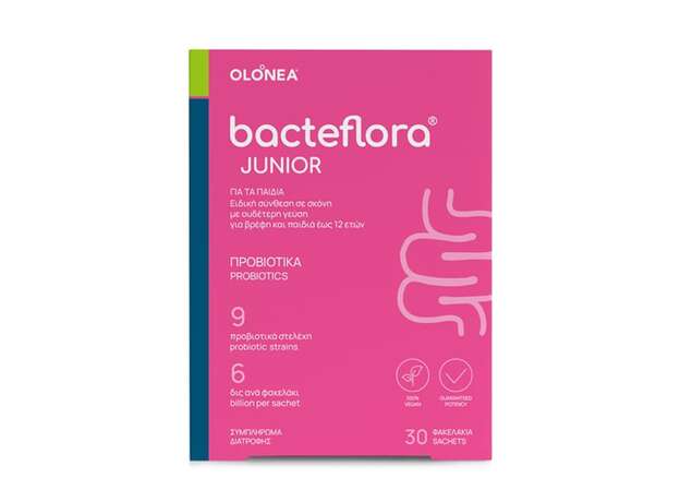 Olonea BacteFlora Junior Προβιοτικά για Παιδιά έως 12 Ετών 30 Φακελάκια x1g