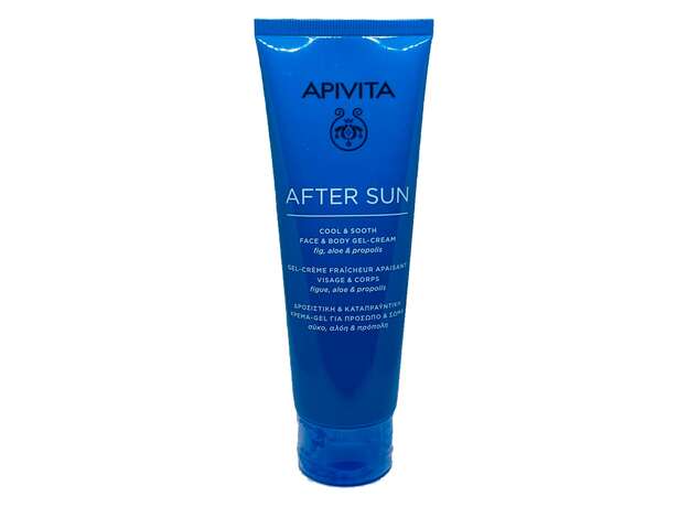 Apivita After Sun Cool & Sooth Face & Body Gel Cream Δροσιστική Κρέμα Gel για Πρόσωπο & Σώμα με Σύκο, Αλόη & Πρόπολη, 200ml