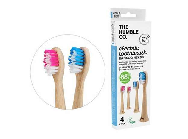 The Humble Co. Electric Toothbrush Bamboo Heads 4τμχ.
