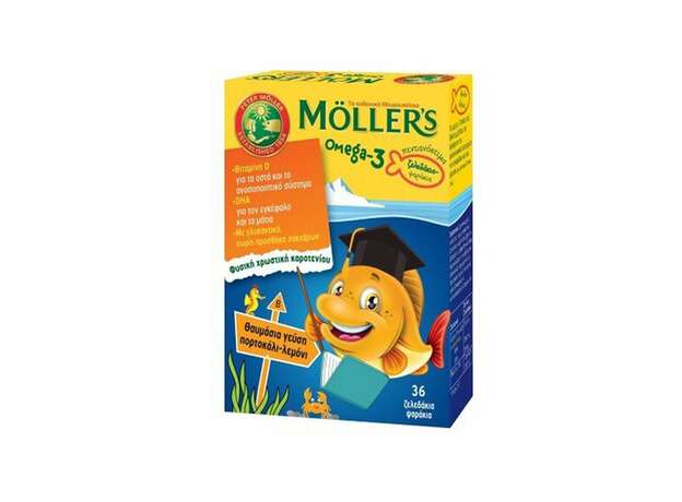 Moller’s Omega-3 για Παιδιά με Γεύση Πορτοκάλι-Λεμόνι 36 Ζελεδάκια