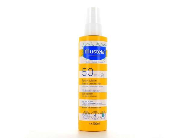 MUSTELA High Protection Sun Spray SPF50 Αντηλιακό Σώματος & Προσώπου Υψηλής Προστασίας 200ml