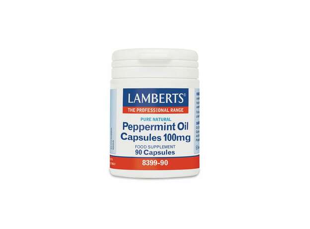 Lamberts Peppermint Oil 100mg Συμπλήρωμα Διατροφής με Έλαιο Μέντας, 90caps