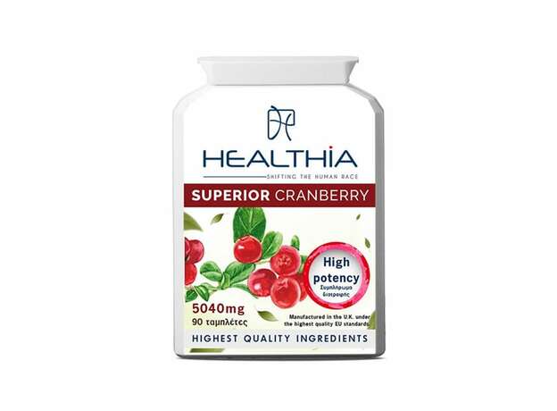 Healthia Superior Cranberry 5040mg Συμπλήρωμα Διατροφής με Εκχύλισμα Κράνμπερι για την Προστασία του Ουροποιητικού, 90tabs