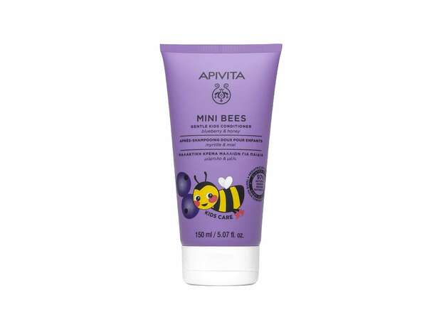 Apivita Mini Bees Gentle Kids Conditioner Blueberry & Honey, Μαλακτική Κρέμα Μαλλιών για Παιδιά Μύρτιλο & Μέλι 150ml