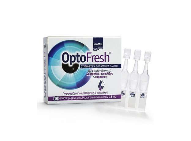 Intermed Optofresh Drops Σταγόνες για Οφθαλμικές Πλύσεις, 10 x 0,5ml