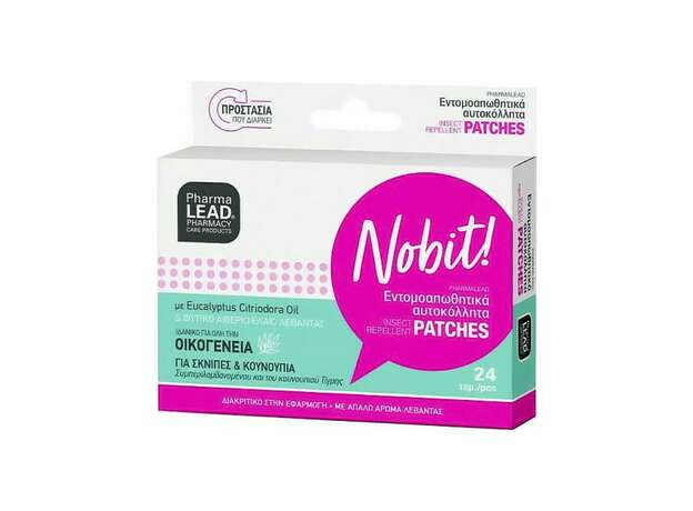 PharmaLead Insect Repellent Patches Εντομοαπωθητικά Αυτοκόλλητα με Eucalyptus Citriodora Oil & Φυτικό Αιθέριο Έλαιο Λεβάντας, 24τεμ