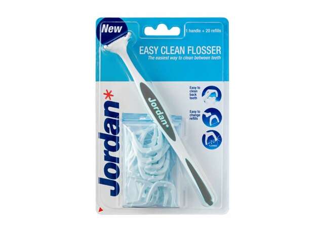 Jordan* Easy Clean Flosser Σύστημα Οδοντικού Νήματος Λαβή, 1τεμ. & 20τεμ. Ανταλλακτικά Νήματα