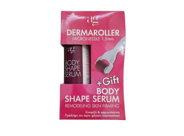 AG Pharm Σετ με Derma Roller Micro Needle Σώματος 1,5mm & Δώρο Body Shape Serum Ορός Σύσφιξης Σώματος, 200ml