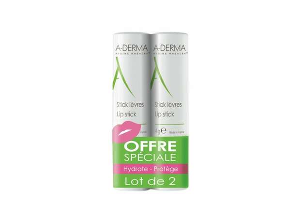 A-Derma Soins Originels Stick Levres PROMO PACK Lip Stick για την Ενυδάτωση τωνΧειλιών, 2 x 4g