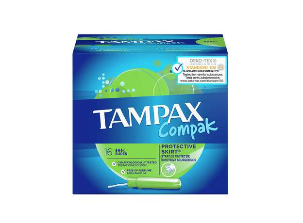 Tampax Compak Super Tampons Ταμπόν Με Απλικατέρ Υψηλής Απορροφητικότητας 16 τεμάχια