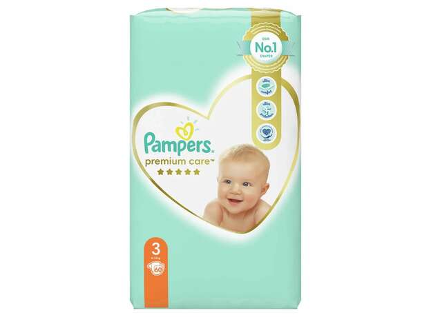Pampers Premium Care No3 (6-10kg) - 60τμχ