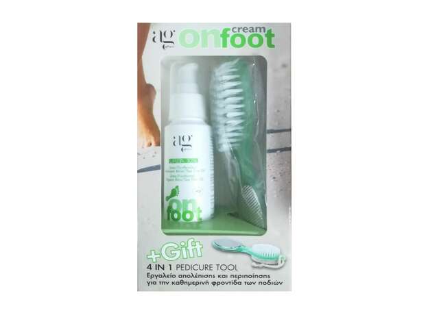 AG PHARM Σετ με OnFoot Cream Κρέμα Ποδιών 100ml & Δώρο 4in1 Pedicure Tool Εργαλείο Περιποίησης 1τμχ