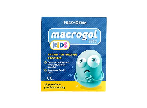 Frezyderm Macrogol 3350 Kids Συμπτωματική Θεραπεία της Δυσκοιλιότητας Παιδιών σε Σκόνη, 20x4g