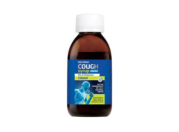 Frezyderm Cough Syrup Adults Σιρόπι για το Βήχα για Ενήλικες με Γεύση Λεμόνι, Ευκάλυπτο & Μέλι, 182g