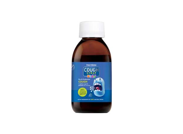 Frezyderm Cough Syrup Kids Σιρόπι για τον Ξηρό και Παραγωγικό Βήχα με Γεύση Φράουλα και Μέλι 1+ 182g