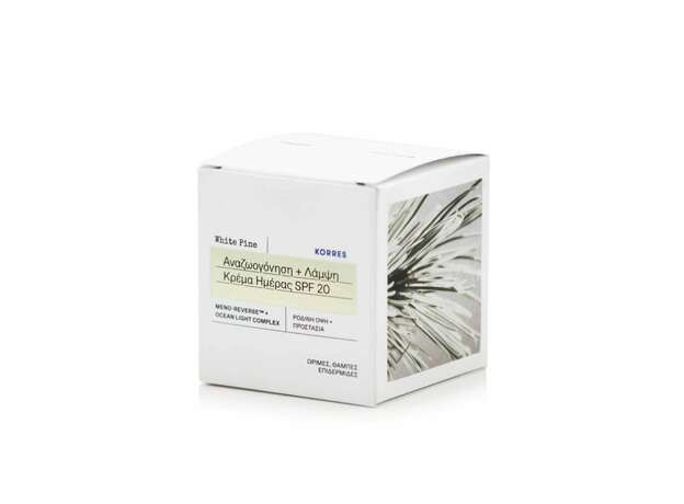 Korres White Pine Κρέμα Ημέρας Αναζωογόνηση & Λάμψη με Spf20 40ml