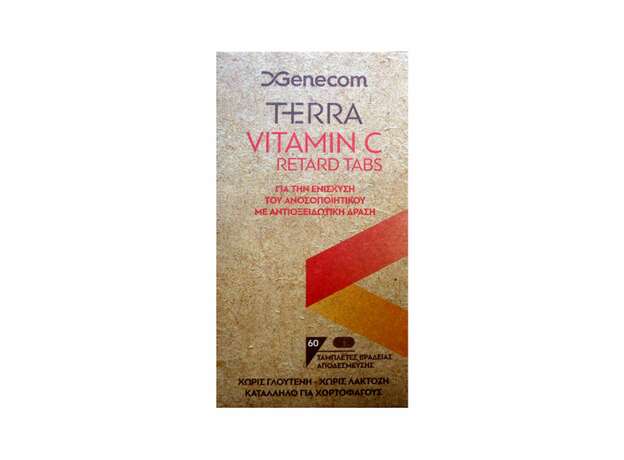 Genecom Terra Vitamin C Retard Tabs, 60tabs