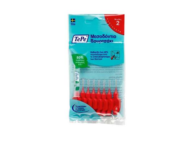 TePe Μεσοδόντια Βουρτσάκια κόκκινο 0.50mm 8τεμ