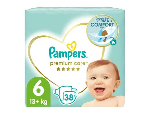 Pampers Premium Care No 6 (13+kg) Jumbo Box 38τμχ