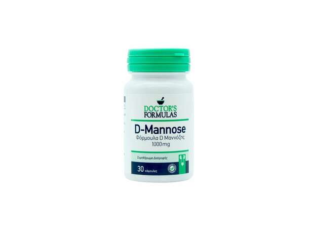 Doctor's Formulas D-Mannose Συμπλήρωμα Διατροφή Για Τη Φυσιολογική Λειτουργία Tου Ουροποιητικού Συστήματος 30 Κάψουλες