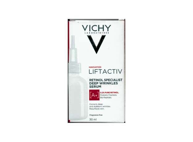 Vichy Liftactiv Retinol Specialist Deep Wrinkles Serum A+ 0.2% Pure Retinol, Διορθώνει την Εμφάνιση Τον Ρυτίδων, 30ml