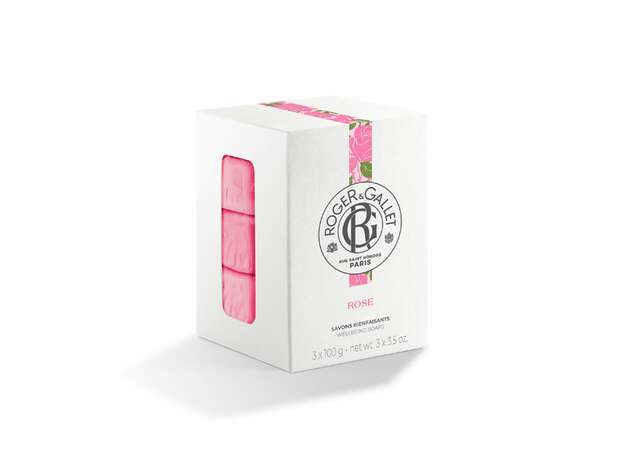 Roger & Gallet Rose Aναζωογονητικά Σαπούνια, 3x100g, 1σετ