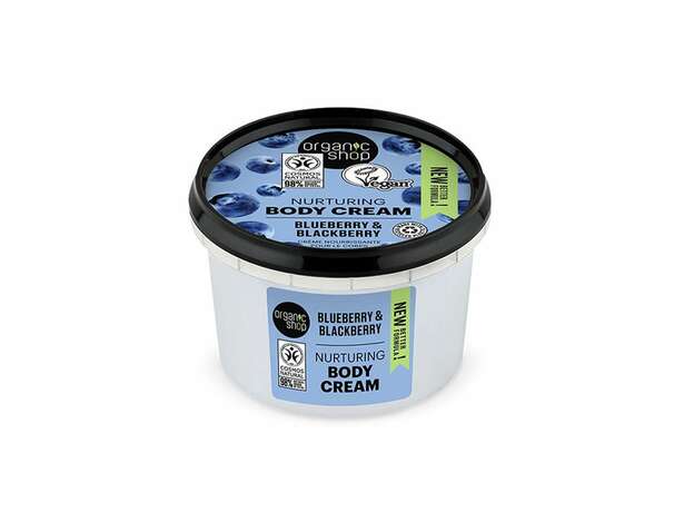 Organic Shop by Natura Siberica Nurturing Body Cream Blueberry & Blackberry Θρεπτική Κρέμα Σώματος, 250ml