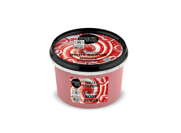 Organic Shop Scrub Σώματος Candy Cane, Βανίλια & Φράουλα, 250 ml