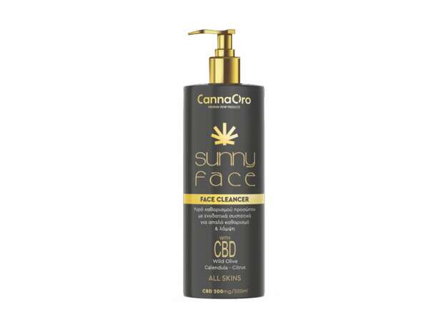 CannaOro Υγρό καθαρισμού προσώπου “Sunny Face” CBD 200mg 200ml