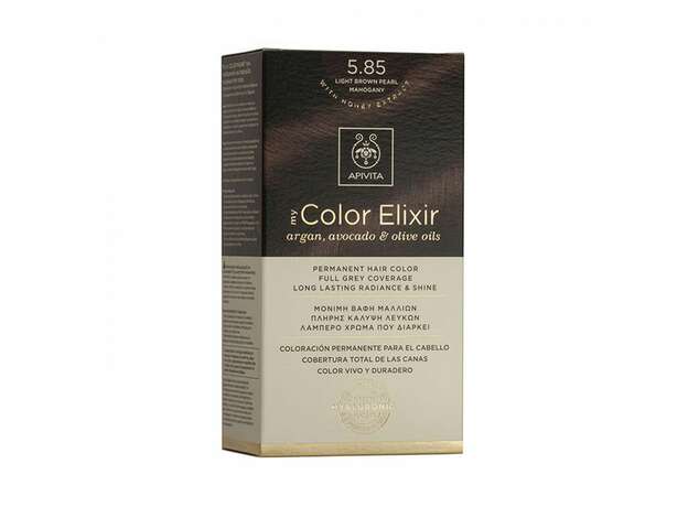 Apivita My Color Elixir Βαφή Μαλλιών 5.85 Κασταωό Ανοιχτό Περλέ Μαονί