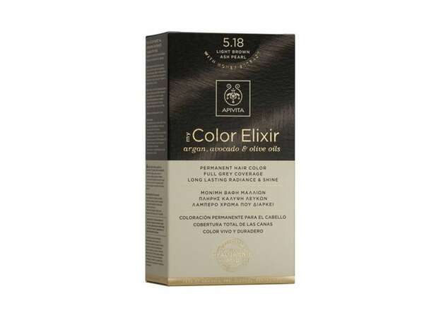 Apivita My Color Elixir Βαφή Μαλλιών 5.18 Καστανό Ανοιχτό Σαντρέ Περλέ