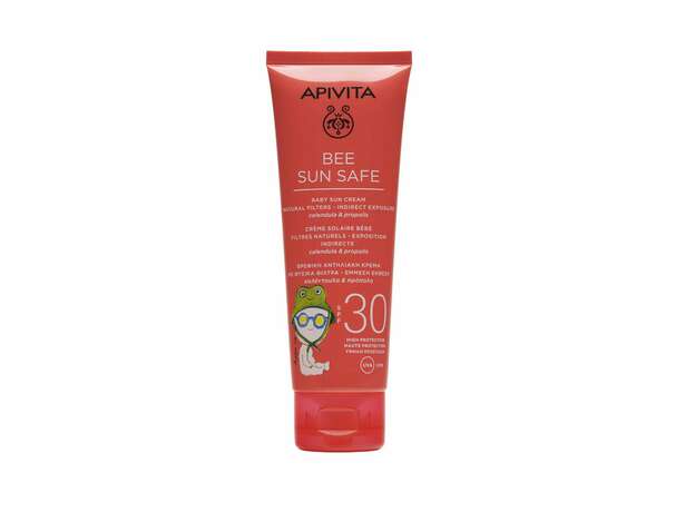 Apivita Bee Sun Safe Baby Sun Cream SPF30 Βρεφική Αντηλιακή Κρέμα Υψηλής Προστασίας με Καλέντουλα & Πρόπολη, 100ml