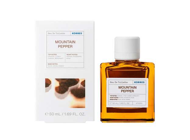 Korres Mountain Pepper Eau De Toilette Ανδρικό Άρωμα, 50ml