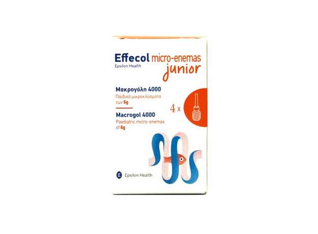 Epsilon Health Effecol Micro-Enemas Junior Macrogol 4000 Παιδικά Μικροκλύσματα 4 x 6g