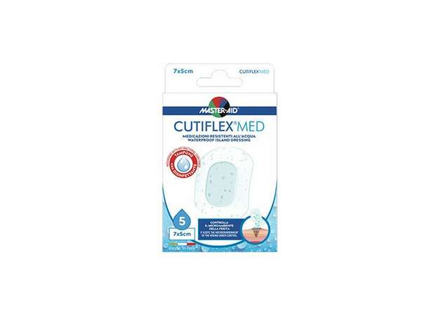 Master Aid Cutiflex (7 x 5 cm) - Διαφανές Αδιάβροχο Επίθεμα, 5 τμχ. (011.60)