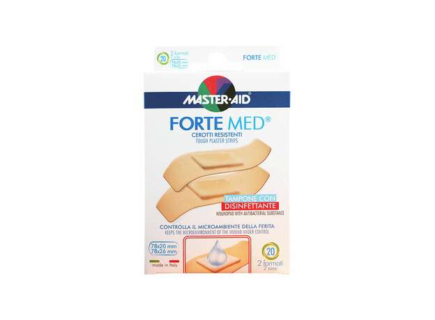 Masteraid Forte Med Τσιρότα Καφέ Στενά & Φαρδιά, 20 τεμάχια