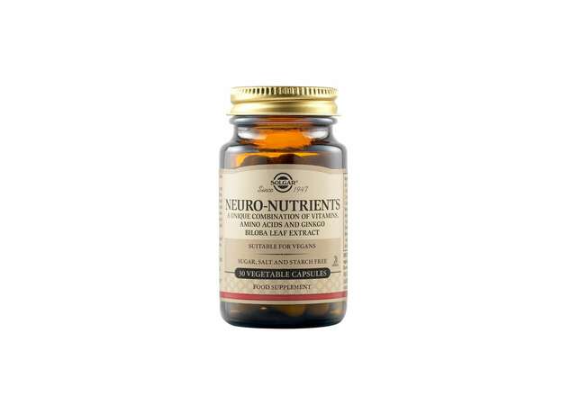 Solgar Neuro Nutrients Συμπλήρωμα Διατροφής για Ενίσχυση των Νοητικών Λειτουργιών, 30caps