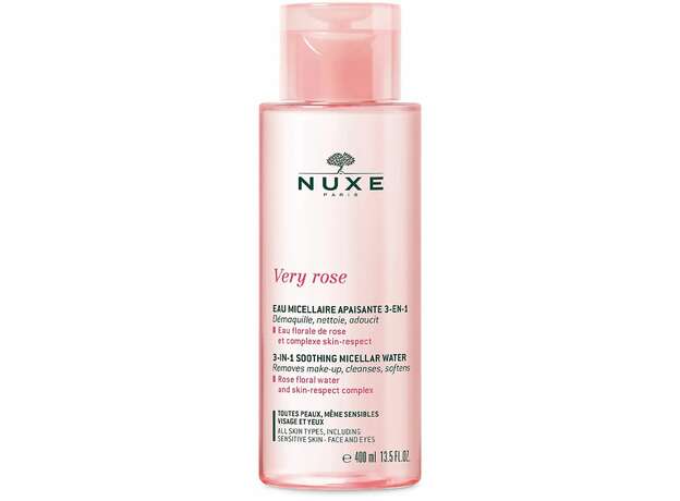 Nuxe Very Rose 3 in 1 Soothing Micellar Water 400ml - Απαλό Νερό Καθαρισμού με Ροδόνερο, Πρόσωπο & Μάτια