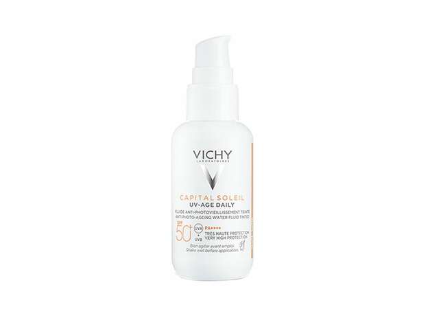 Vichy Capital Soleil UV-Age Daily Tinted Light SPF50+ Λεπτόρρευστο Αντιηλιακό Προσώπου με Χρώμα, 40ml