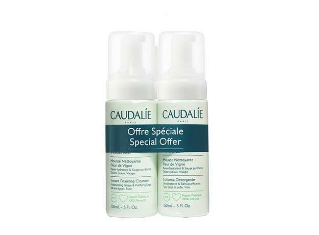 Caudalie Vinoclean Instant Foaming Cleanser Απαλός Αφρός Καθαρισμού Προσώπου για Ενυδάτωση, 2x150ml