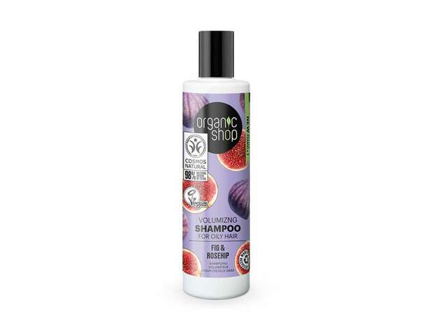 Organic Shop by Natura Siberica Volumizing Shampoo Fig & Rosehip Σαμπουάν Όγκου για Λιπαρά Μαλλιά, 280ml