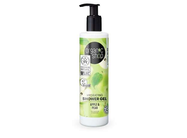 Organic Shop by Natura Siberica Hydrating Shower Gel Apple & Pear Ενυδατικό Αφρόλουτρο, 280ml