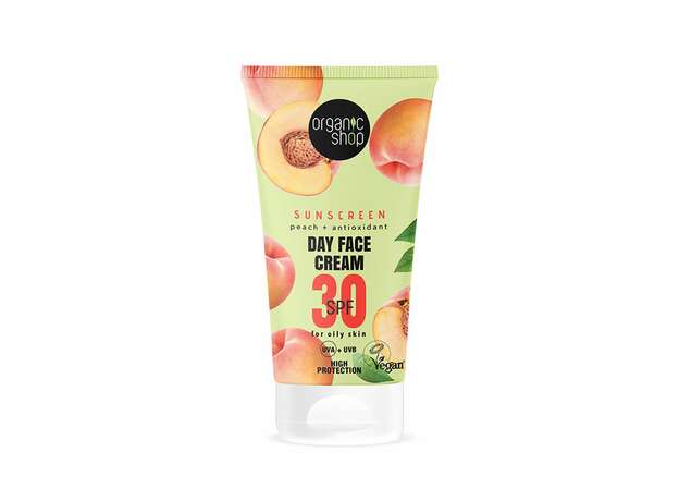 Organic Shop Αντηλιακή Κρέμα Προσώπου με SPF30 για Λιπαρή Επιδερμίδα, 50 ml