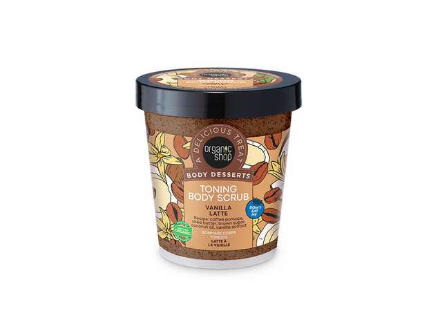 Organic Shop Body Desserts Vanilla Latte, Τονωτικό Απολεπιστικό Σώματος, 450 ml